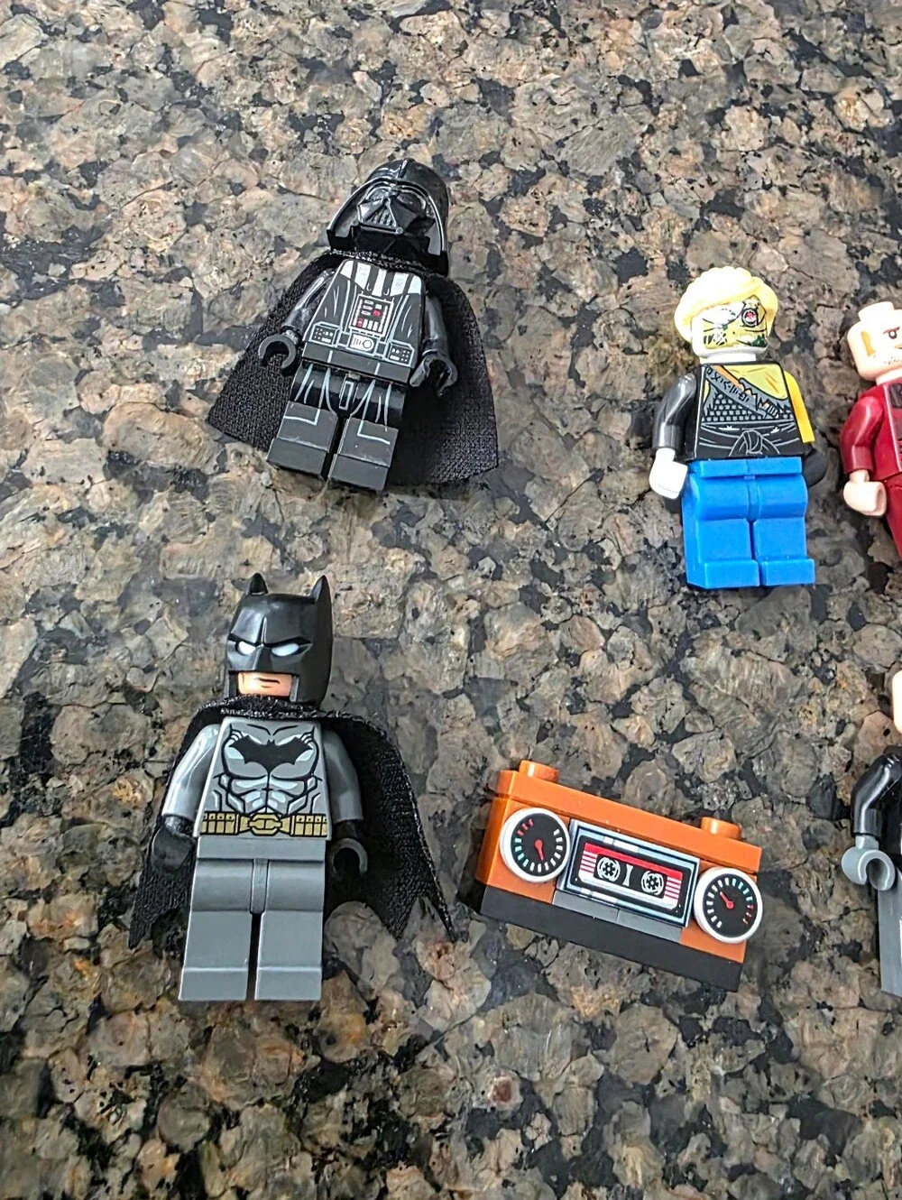 Lego official mini figures lot of 6 Darth Vader batman miscellaneous rare